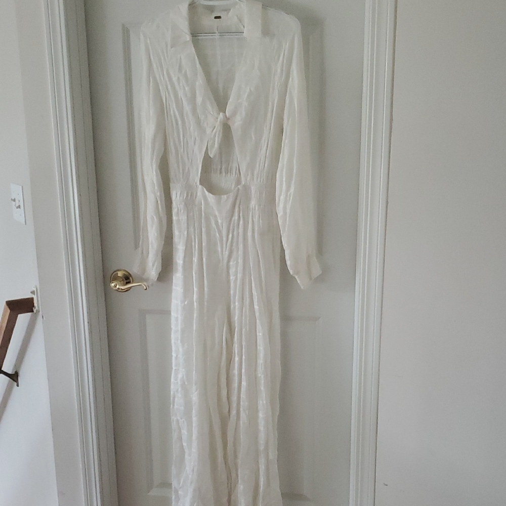Free People Martha One-Piece White Jumpsuit Size S - Picture 2 of 16